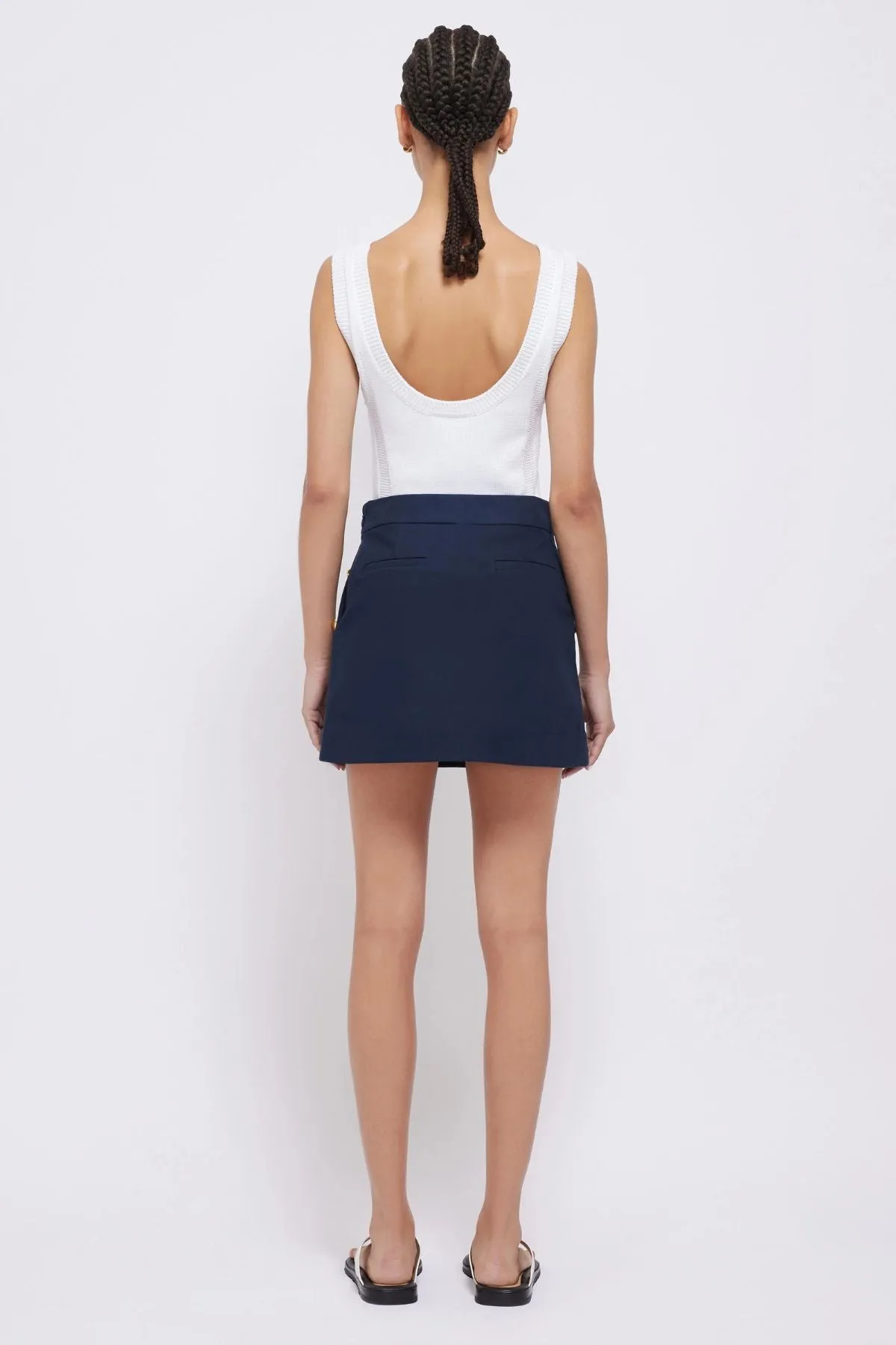 Simkhai Kamille Mini Skirt - Midnight