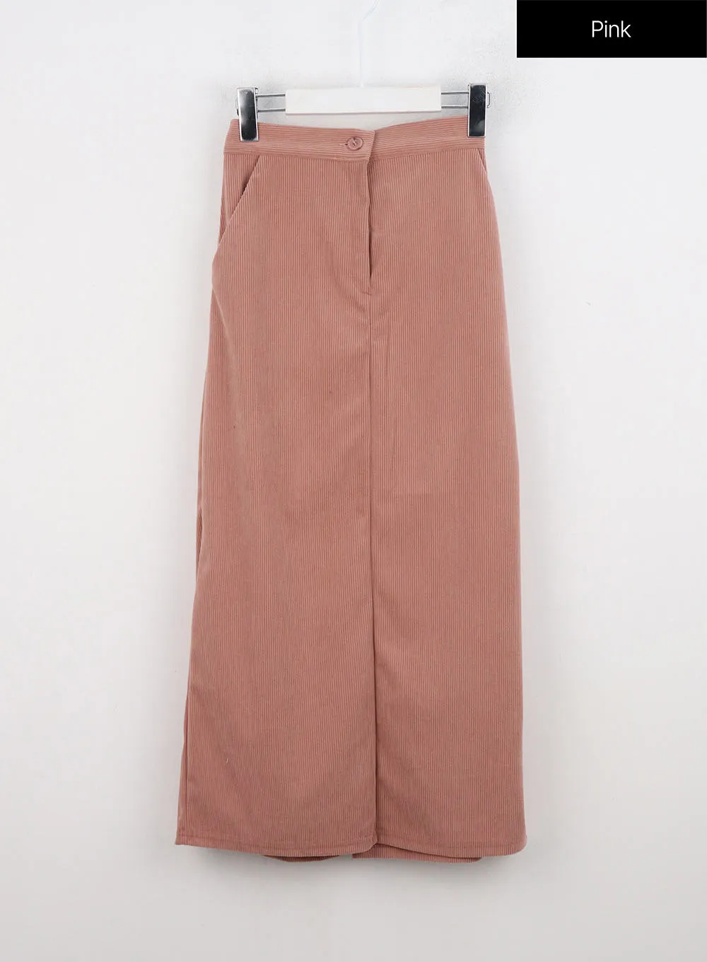 Slit Corduroy Maxi Skirt ON315