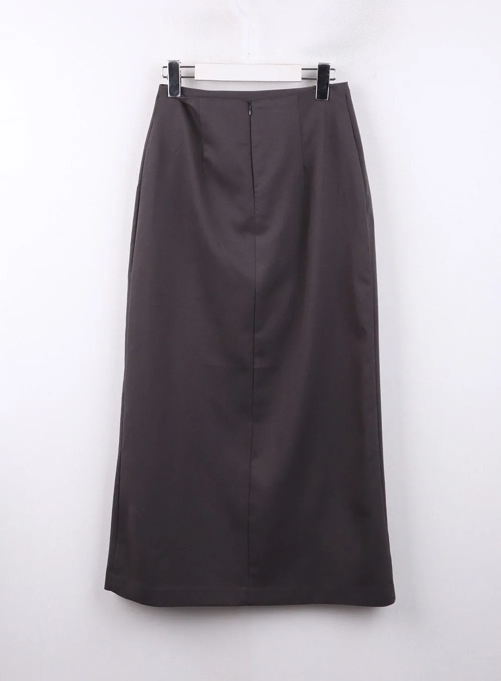 Solid Split Maxi Skirt CJ419