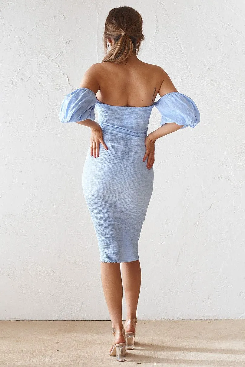 Sweetie Midi Dress - Baby Blue