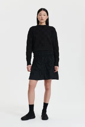 VIDA | SKIRT PANSY SMOCK FAILLE BLACK