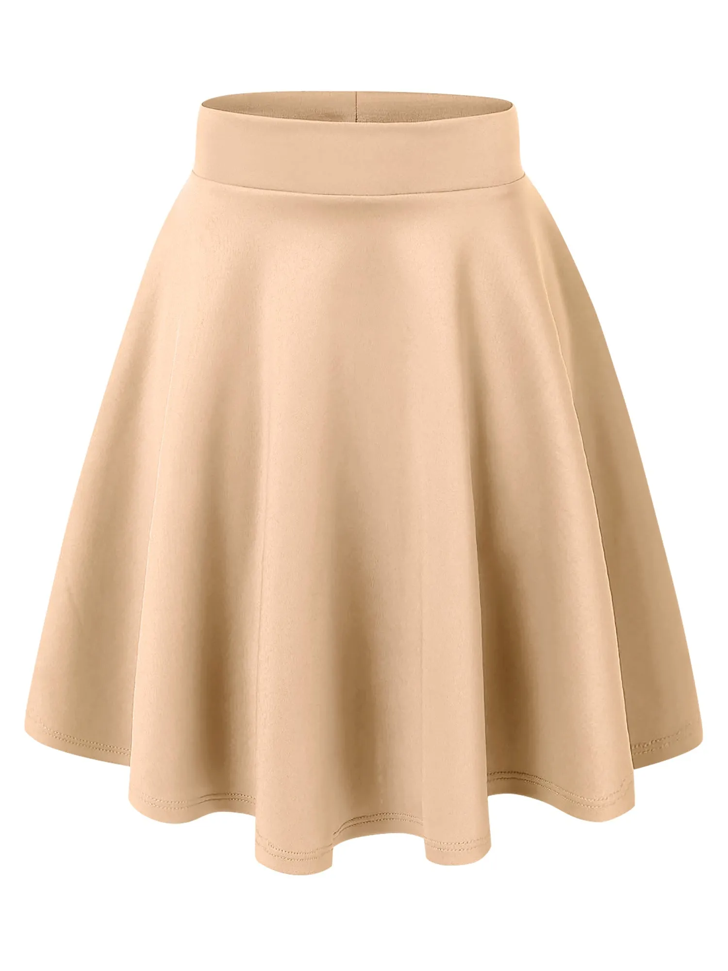 Women's Basic Versatile Stretchy Flared Casual Skater Skirt