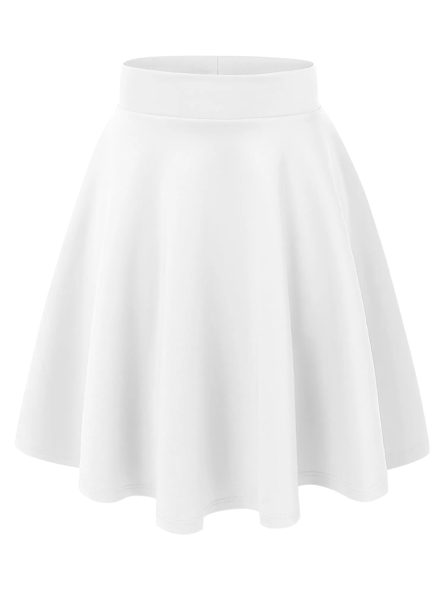 Women's Basic Versatile Stretchy Flared Casual Skater Skirt