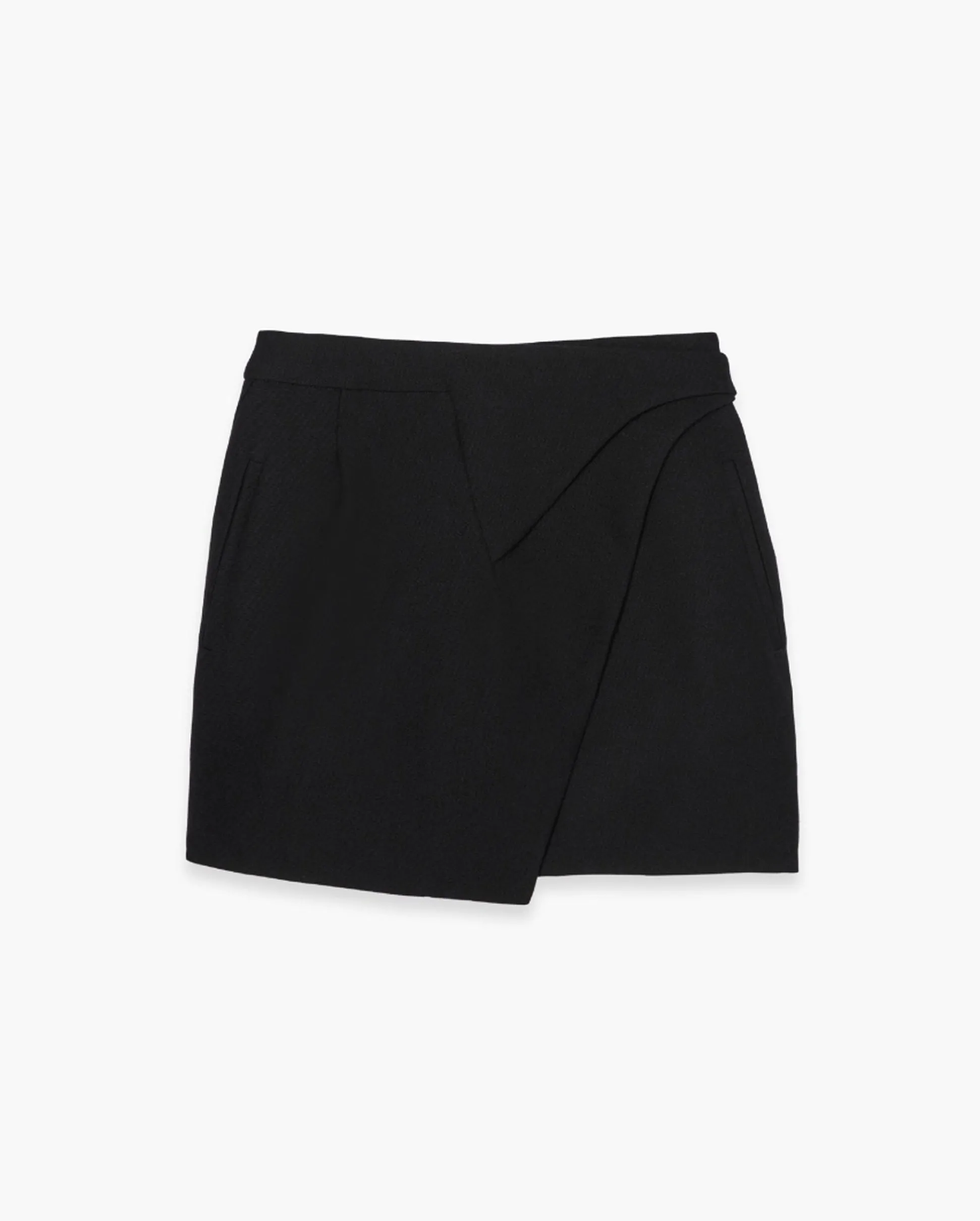 WRAP SKIRT MINI / BLACK